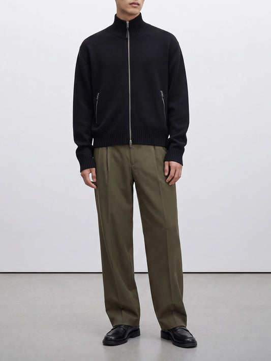 Zipped sweaters Solid colour  Black - Tom Ford Men | PLP | VIETTI Online Store | 2
