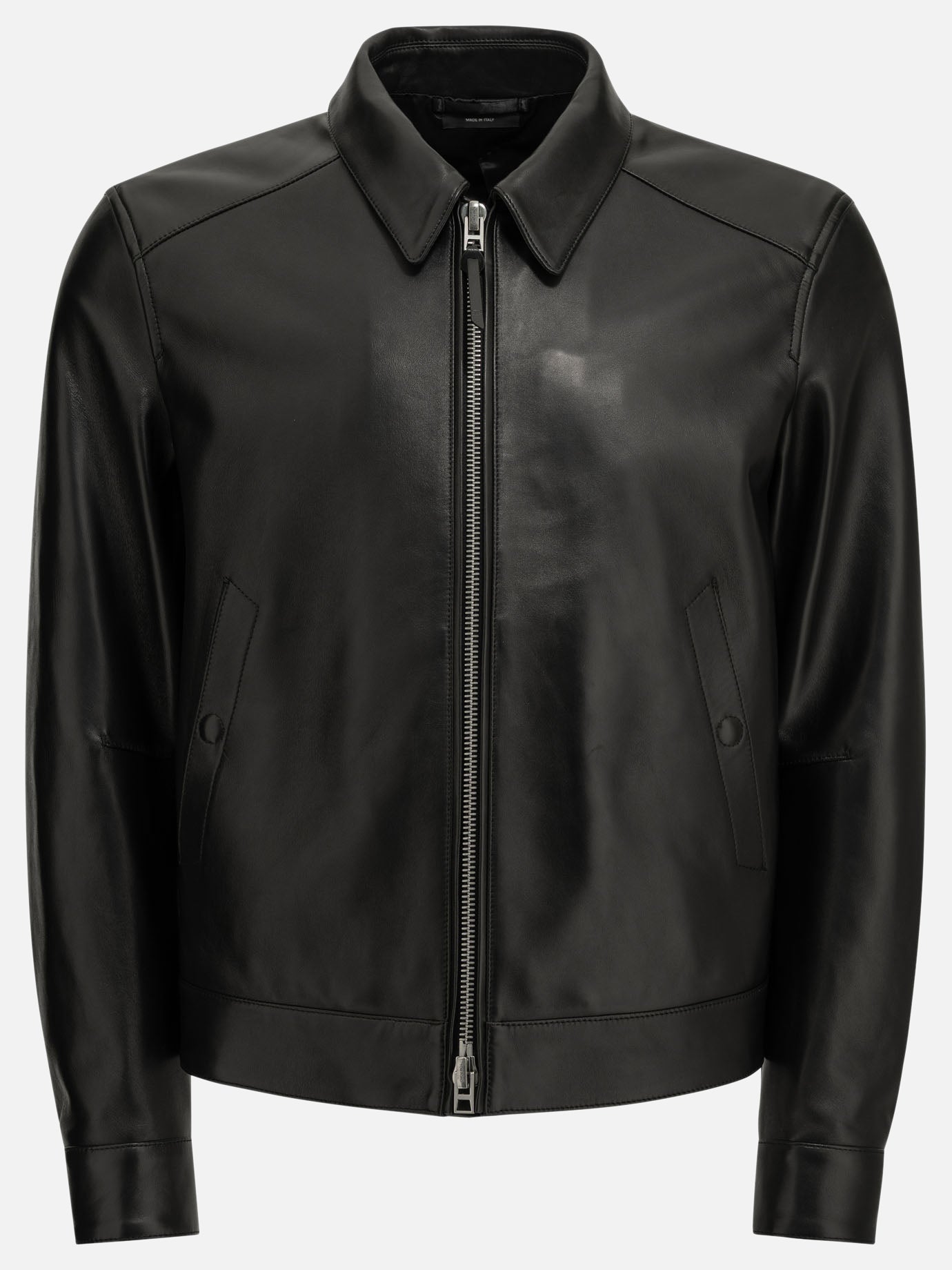 Leather jackets Solid colour  Black - Tom Ford Men | PDP | VIETTI Online Store | Zoom-Modal
