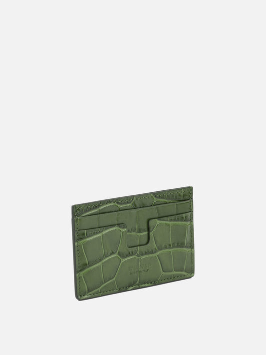 Tom Ford "Tejus T Line" Card Holder Green

