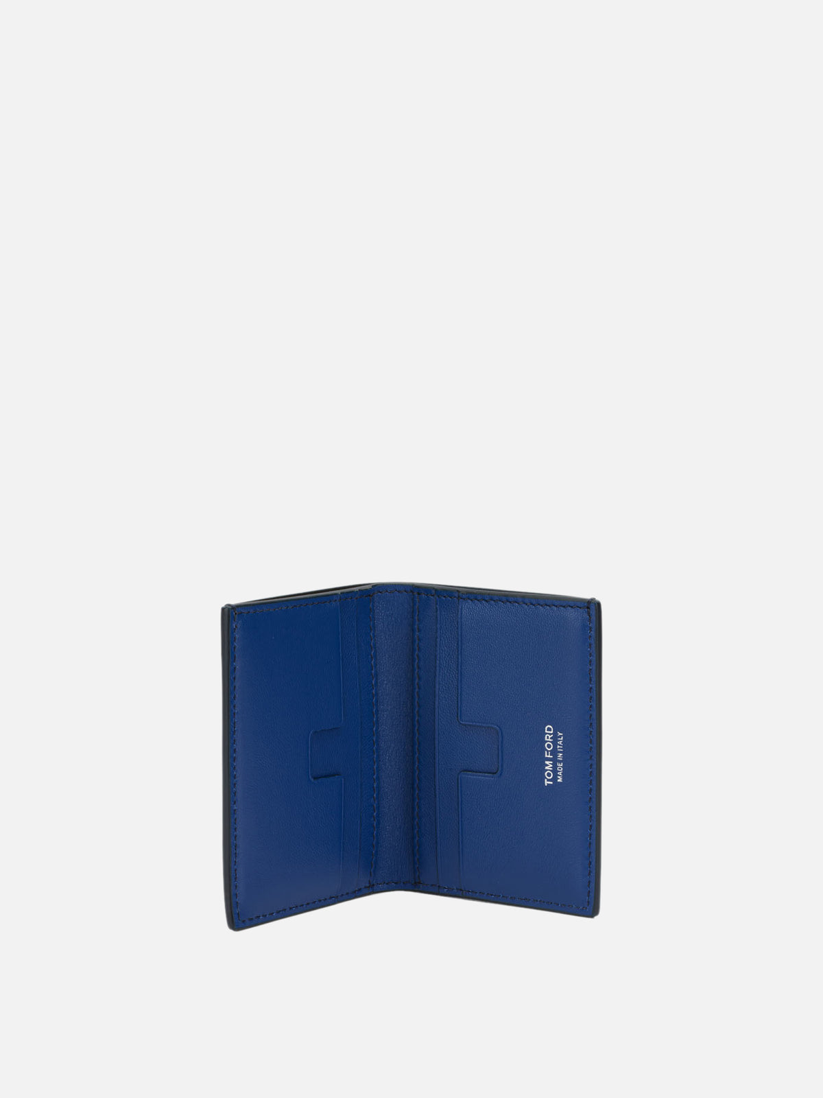Tom Ford Foldable crocodile-print cardholder Blue

