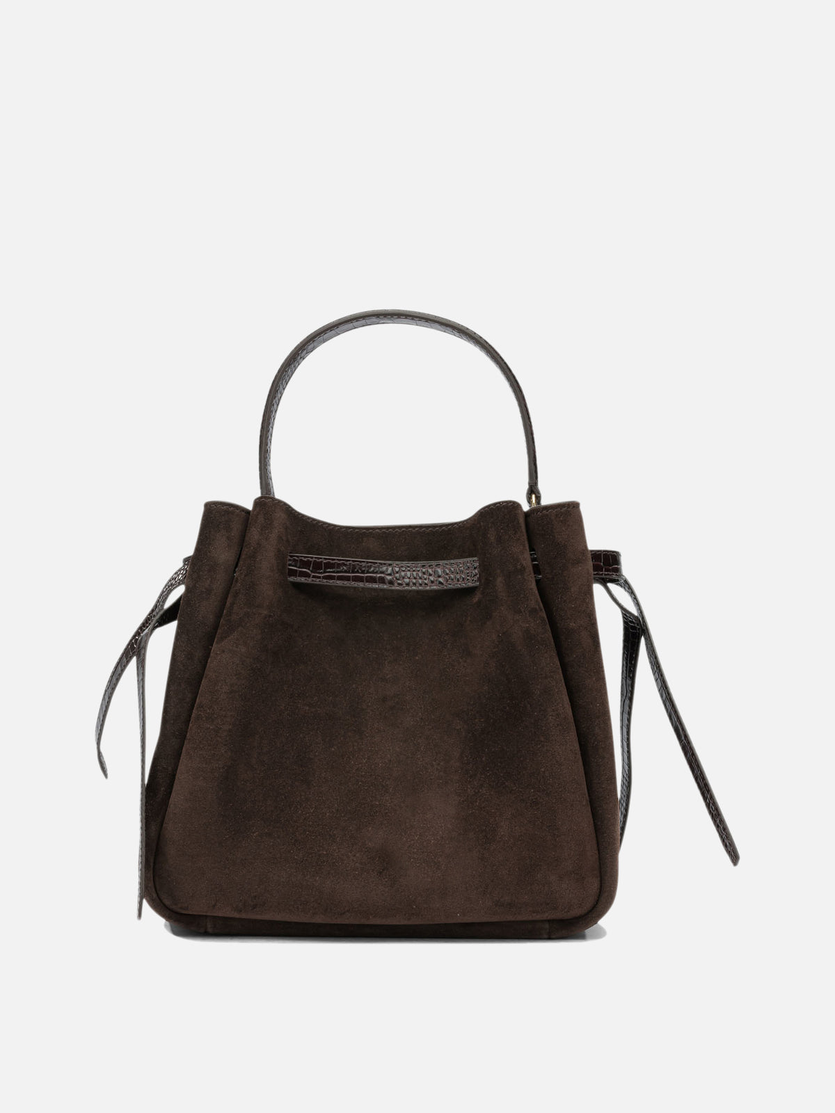 Tory Burch "Romy Suede" Small Handbag Brown

