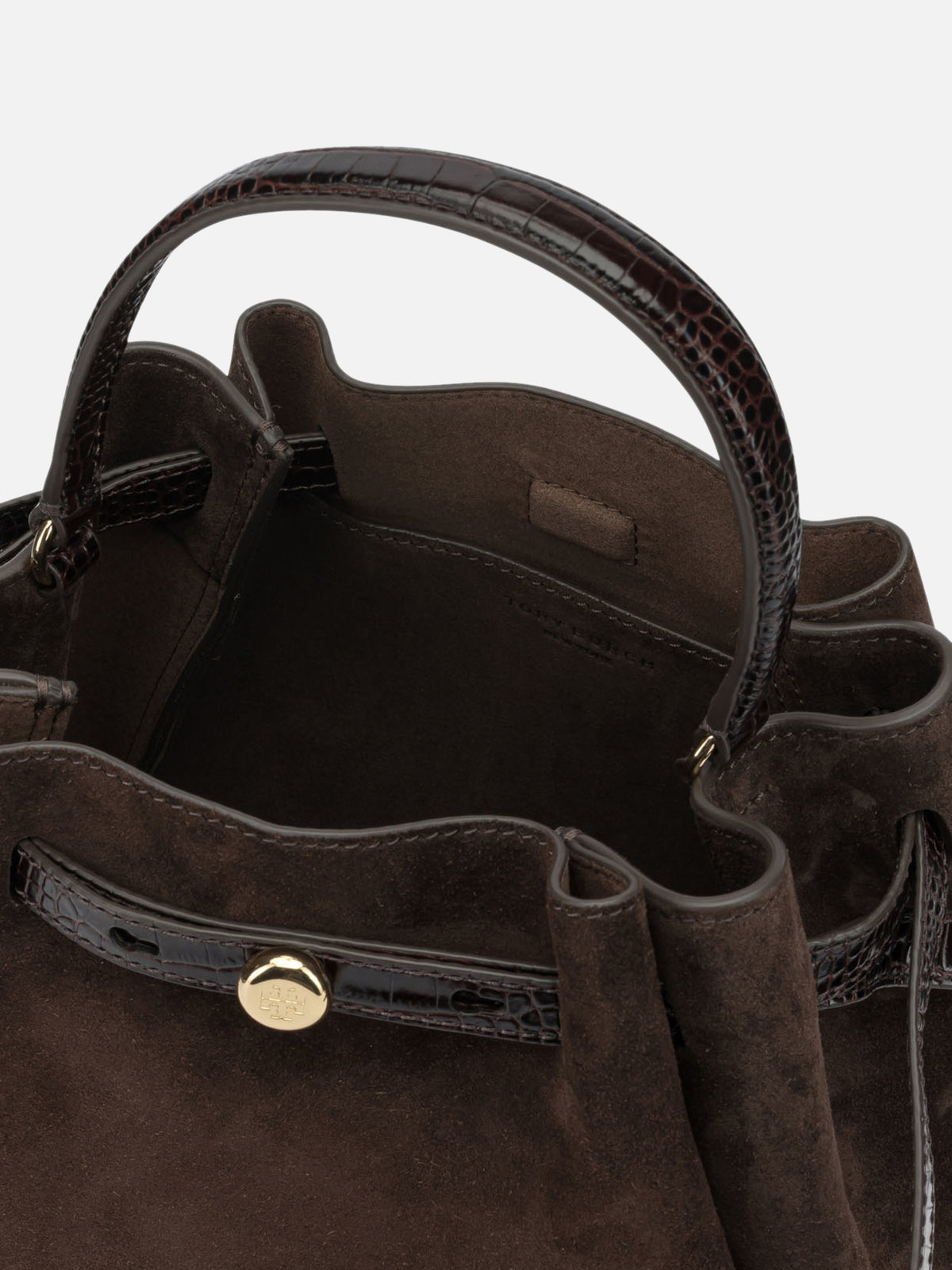 Tory Burch Borsa a mano "Romy Suede" piccola Marrone - VIETTI
