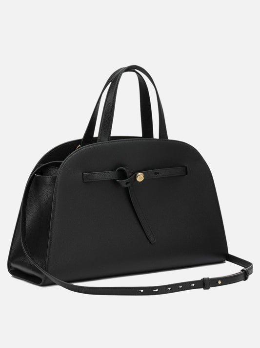Tory Burch "Romy Bauletto" Large Handbag Black

