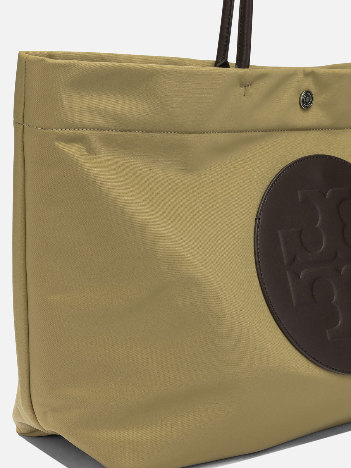 Tory Burch "Ella Twist" Large Shoulder Bag Beige

