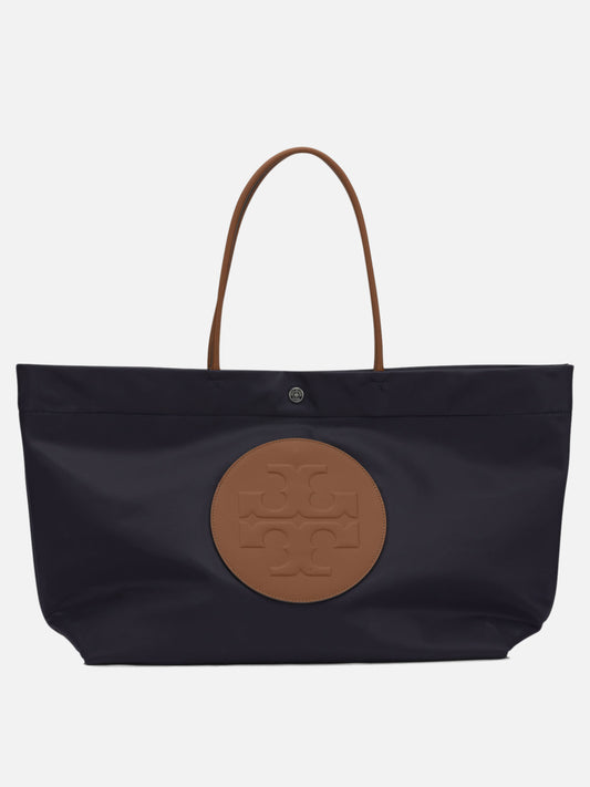 Tory Burch "Ella Twist" Large Shoulder Bag Blue

