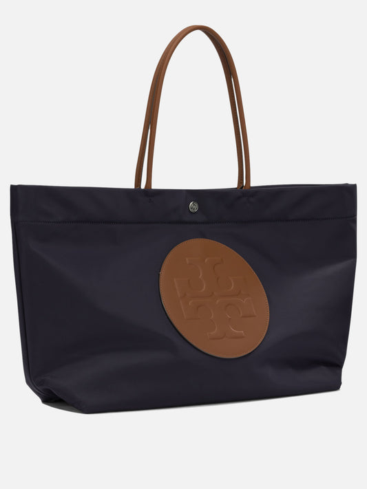 Tory Burch "Ella Twist" Large Shoulder Bag Blue

