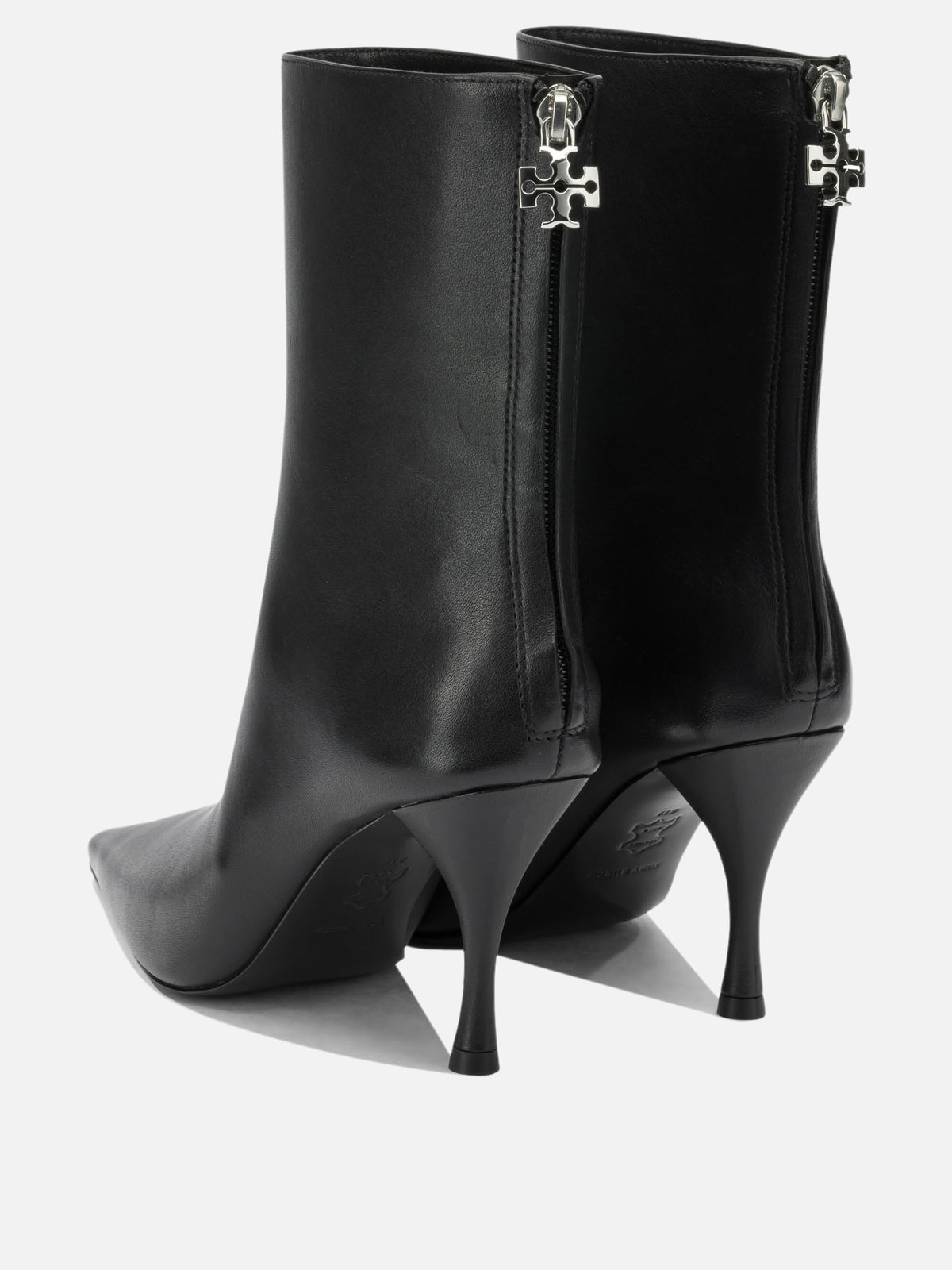 Tory Burch "Charlie 90MM" Ankle Boots with Zipper Black - VIETTI