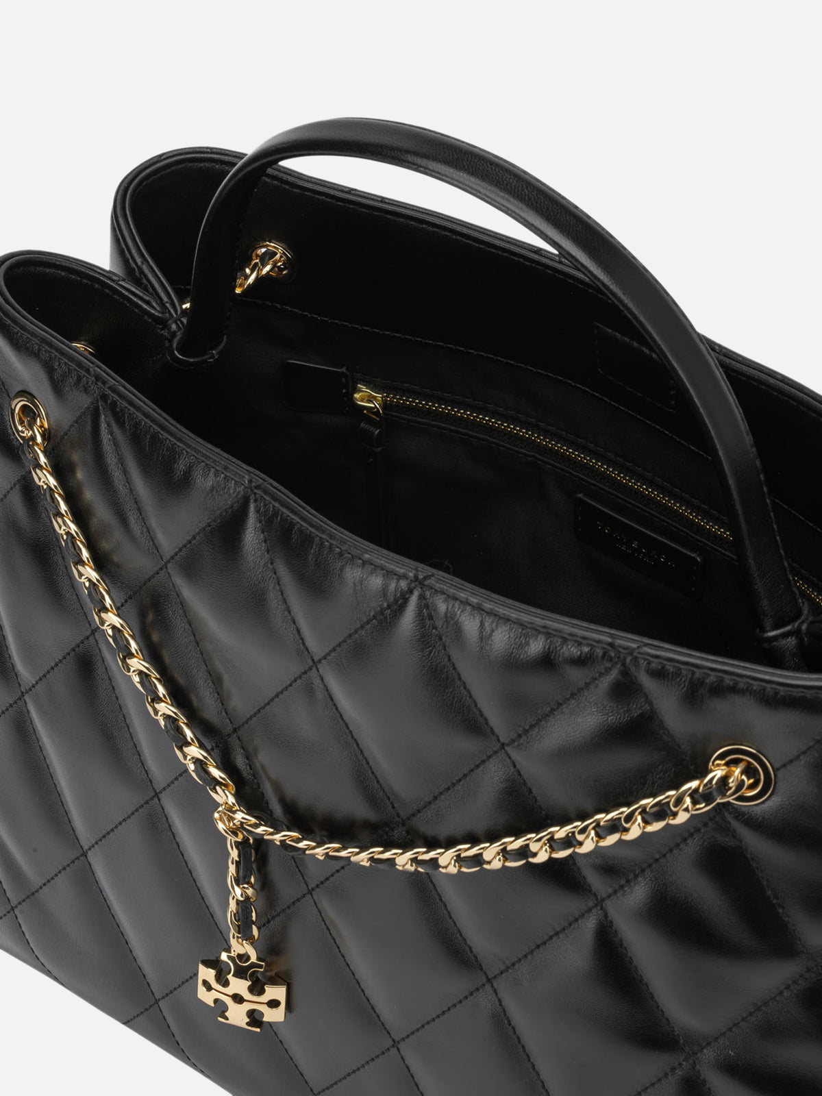 Tory Burch "Fleming" Medium Handbag Black

