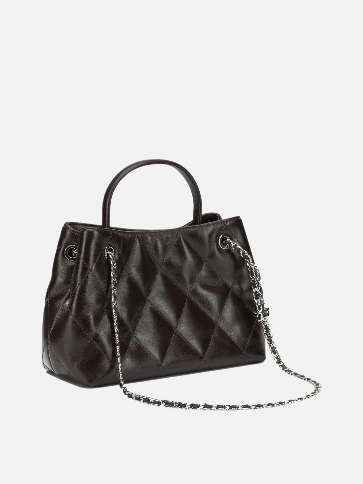 Tory Burch "Fleming" Small Handbag Brown