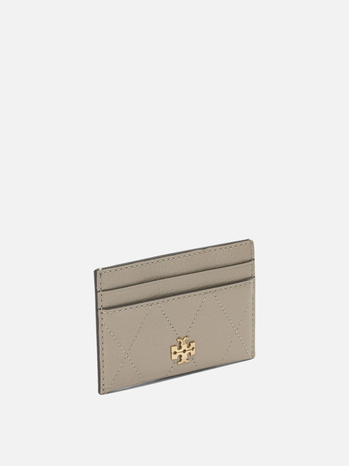 Tory Burch "Charlie Quilted" Card Holder Beige - VIETTI