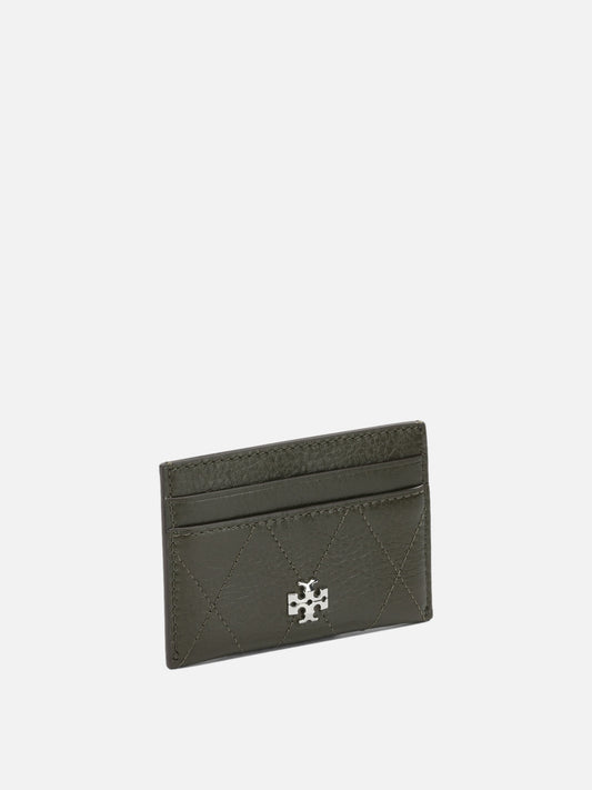 Tory Burch "Charlie Quilted" Card Holder Green

