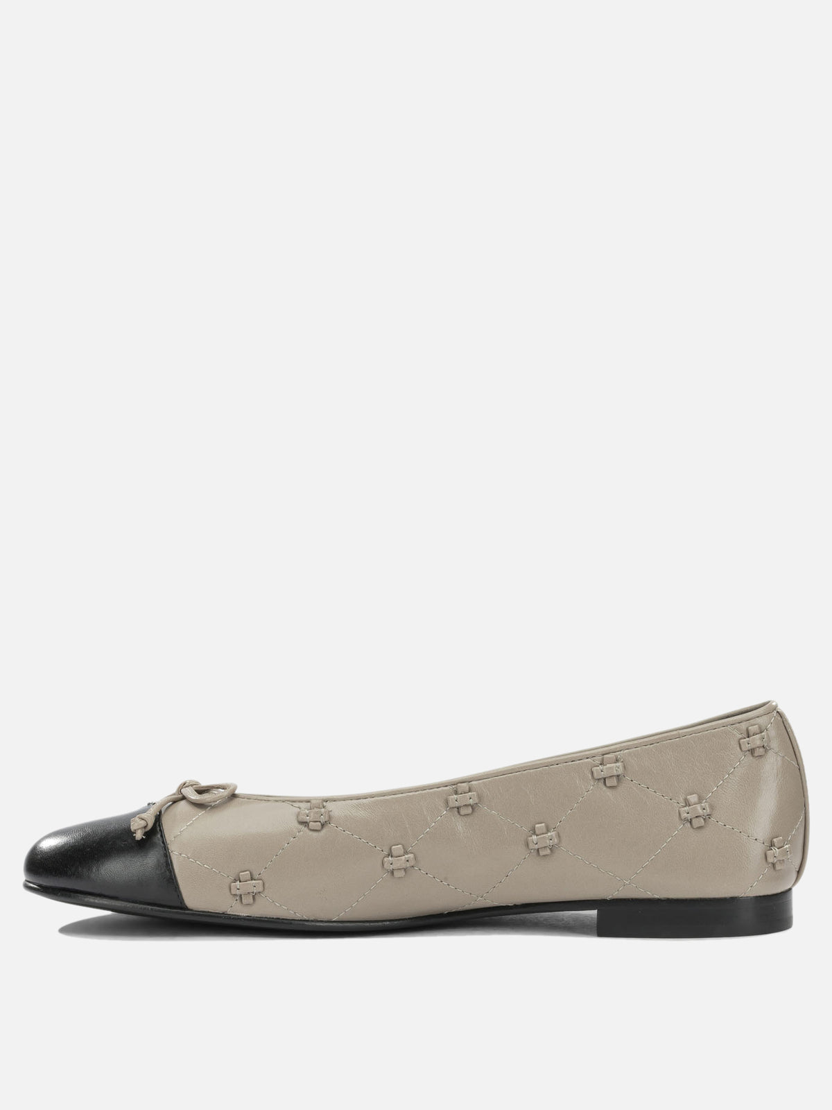 Tory Burch "Bunny" Classic Ballet Flats Grey

