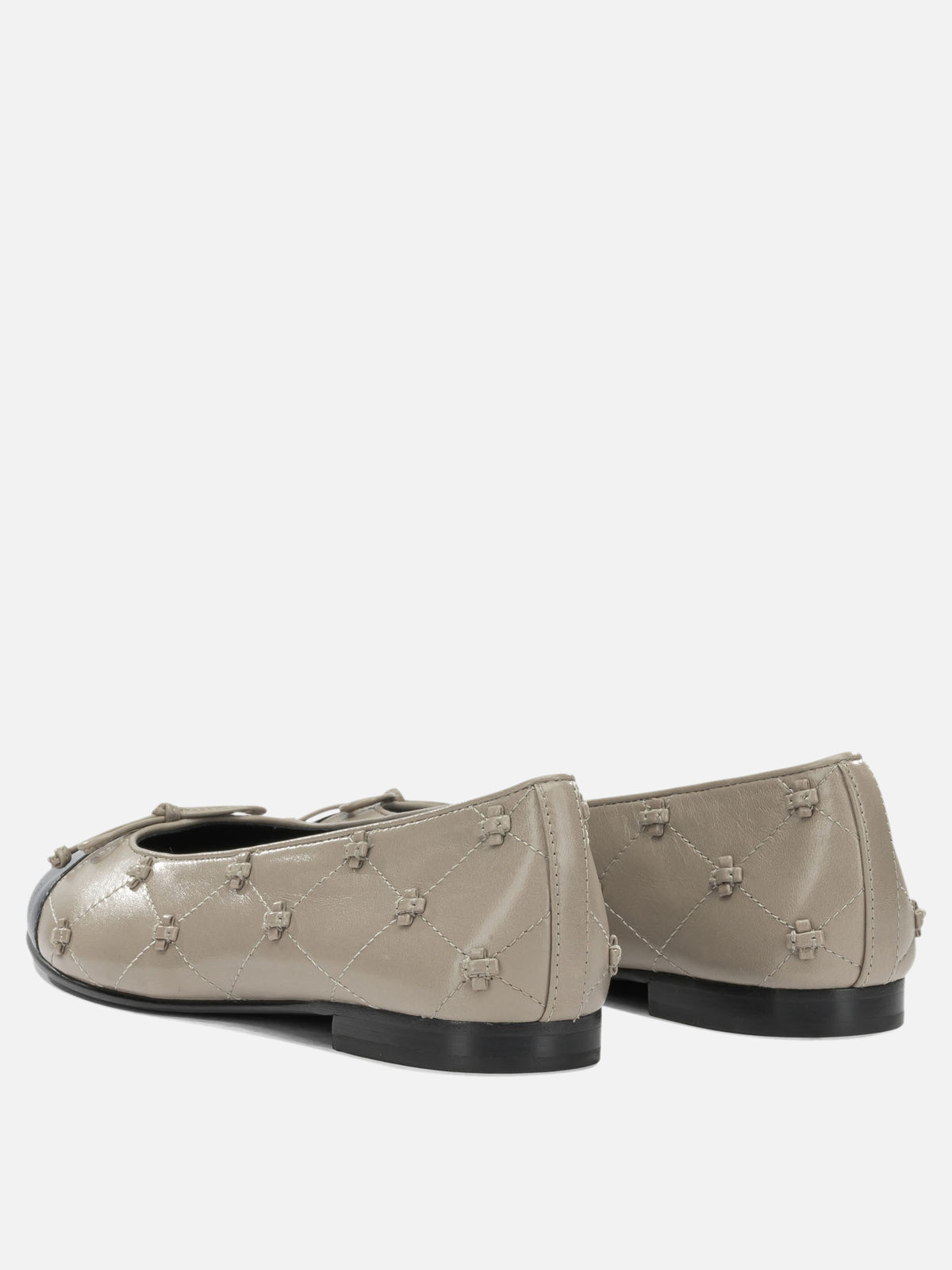 Tory Burch "Bunny" Classic Ballet Flats Grey


