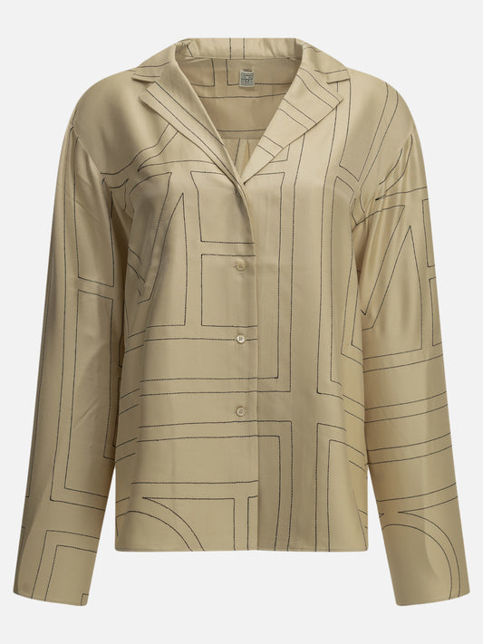 Toteme "Monogram" Casual Shirt Beige


