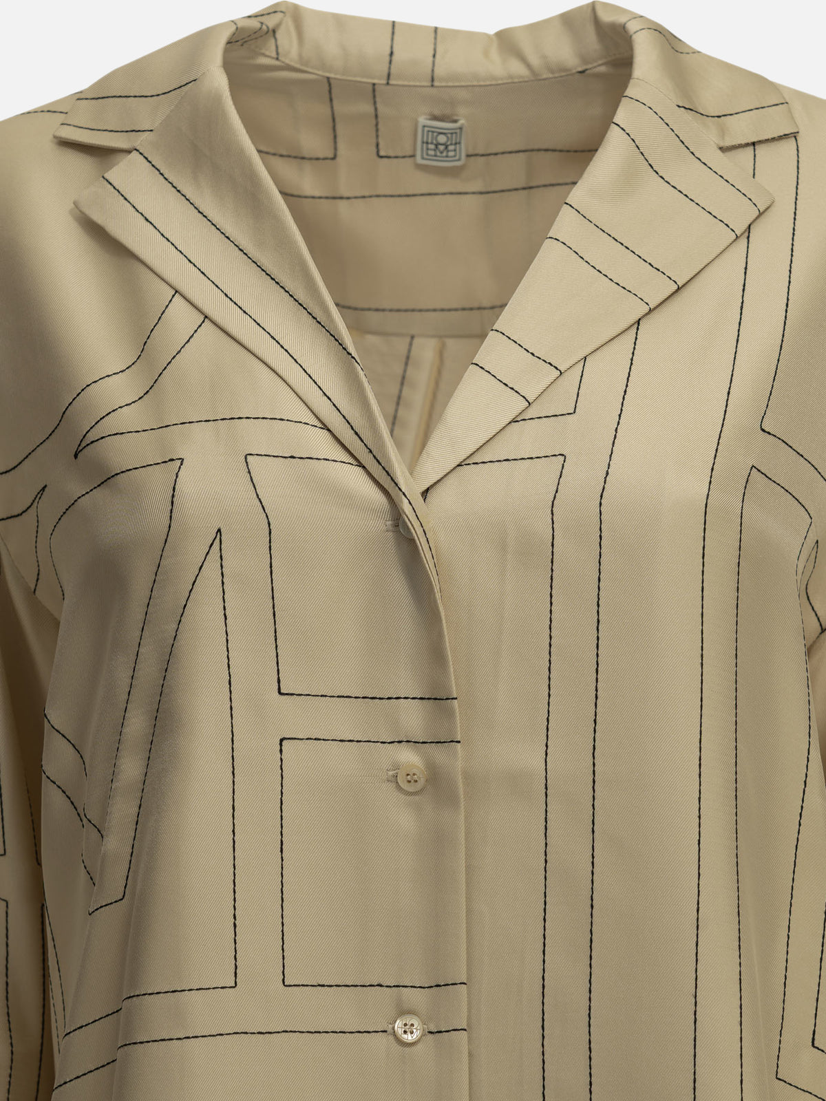 Toteme "Monogram" Casual Shirt Beige

