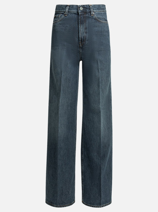 Wide-leg jeans Solid colour  Blue - Toteme Women | PLP | VIETTI Online Store 

