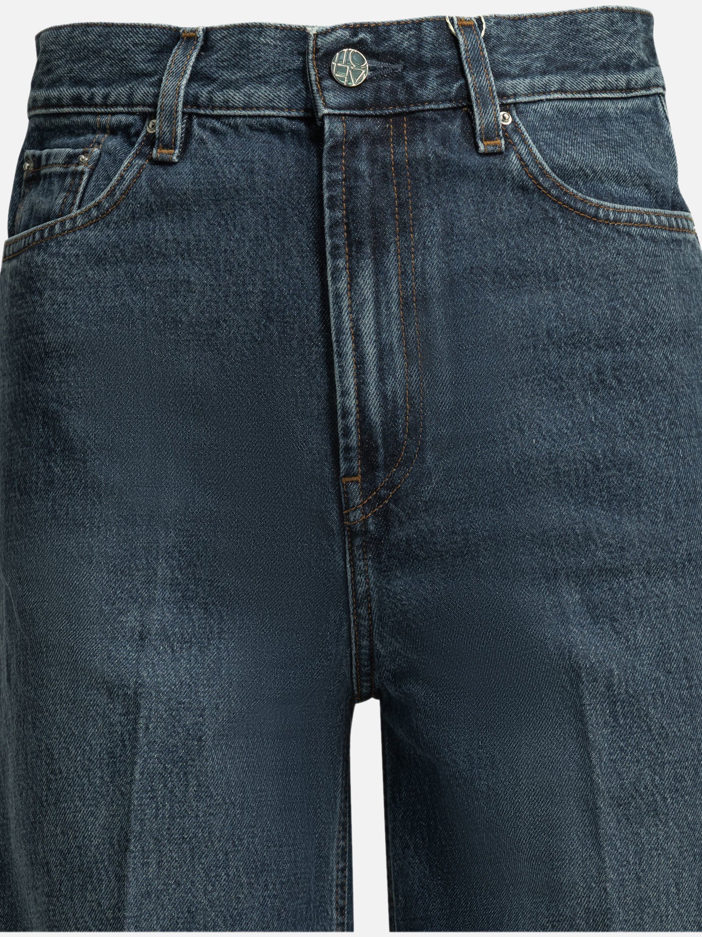 Wide-leg jeans Solid colour  Blue - Toteme Women | PDP | VIETTI Online Store | Zoom-Modal_3
