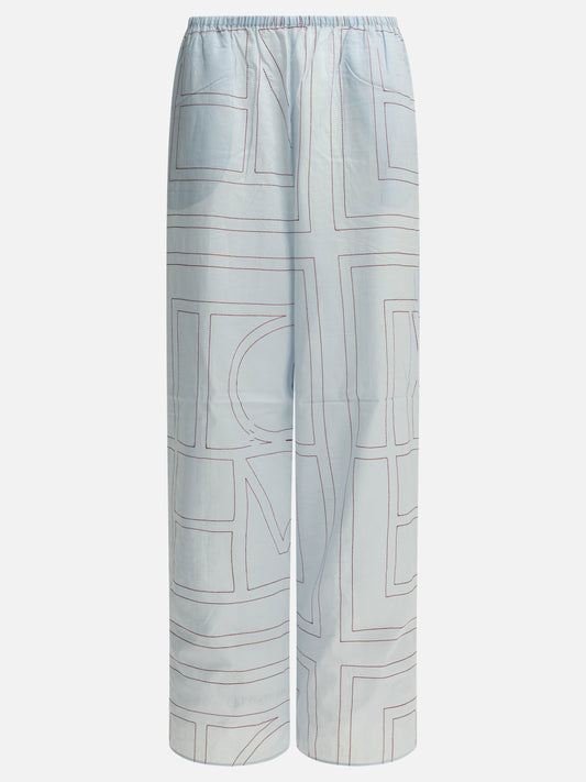 Leisure trousers Embroidered  Light blue - Toteme Women | PLP | VIETTI Online Store 
