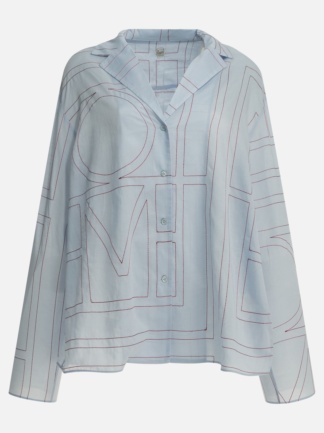 Casual shirts Embroidered  Light blue - Toteme Women | PDP | VIETTI Online Store | thumbnail