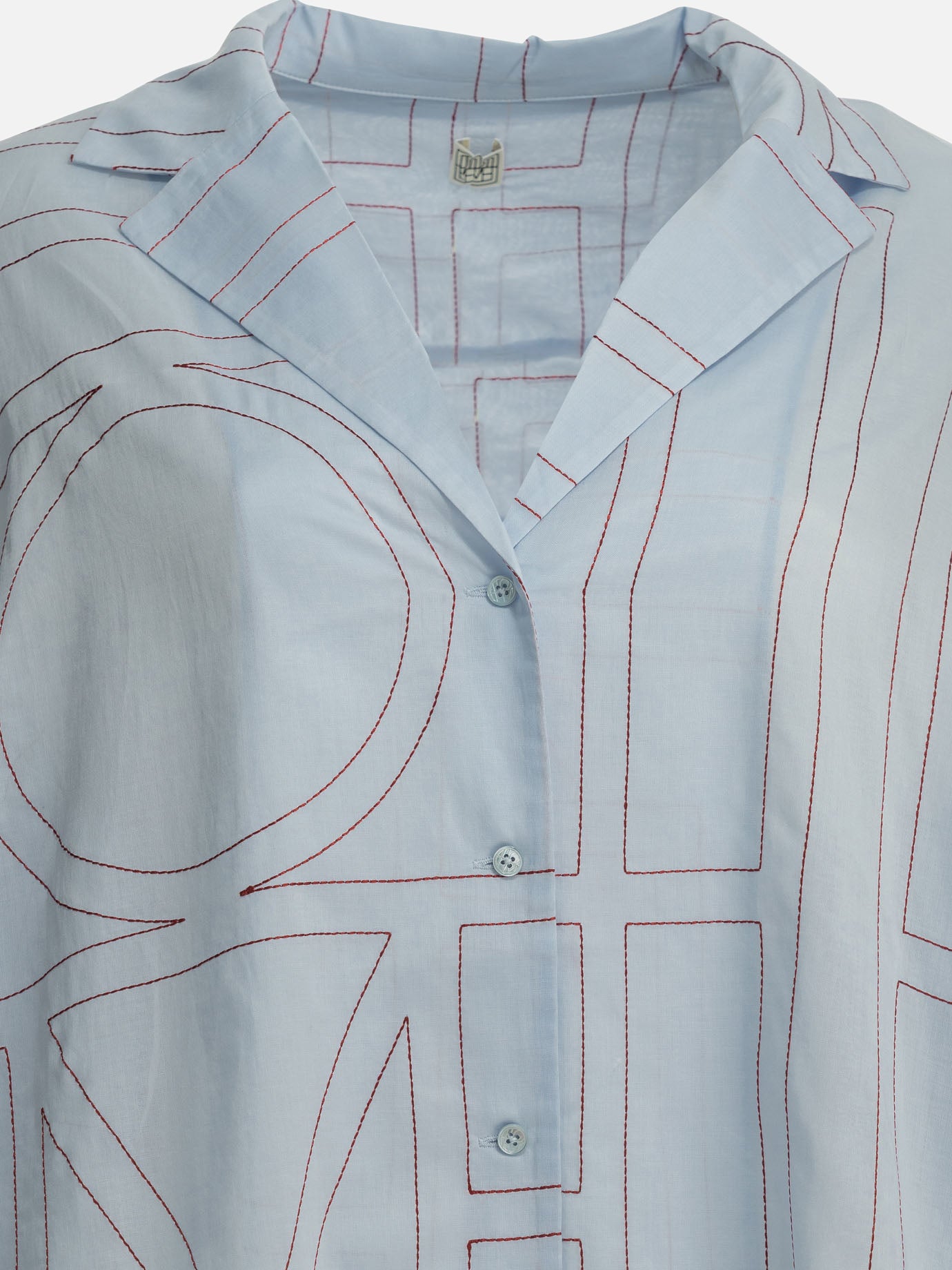 Casual shirts Embroidered  Light blue - Toteme Women | PDP | VIETTI Online Store | thumbnail_3