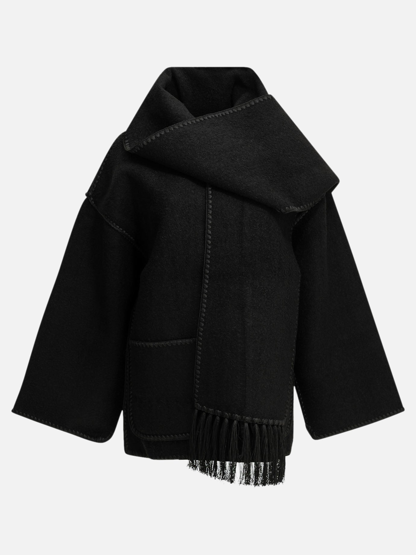 Toteme Short wool coat Black

