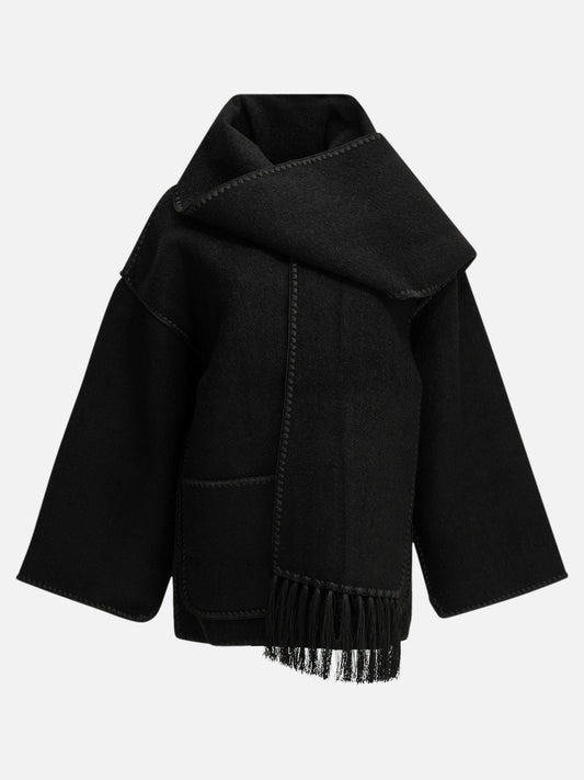 Toteme Short wool coat Black

