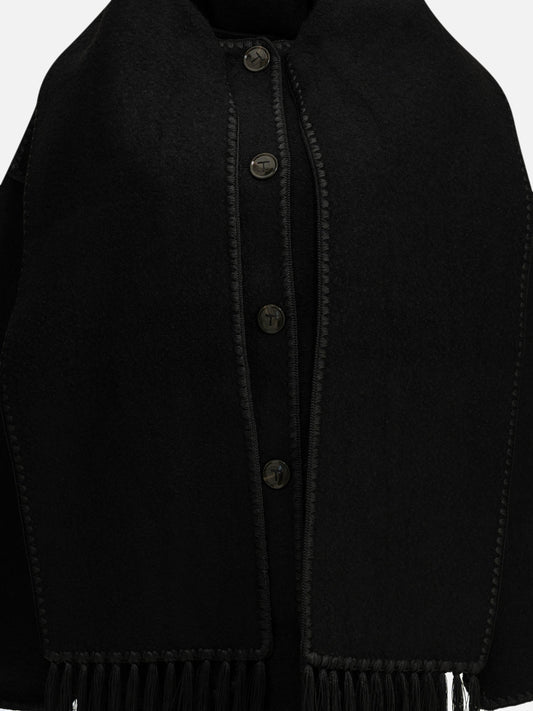 Toteme Short wool coat Black

