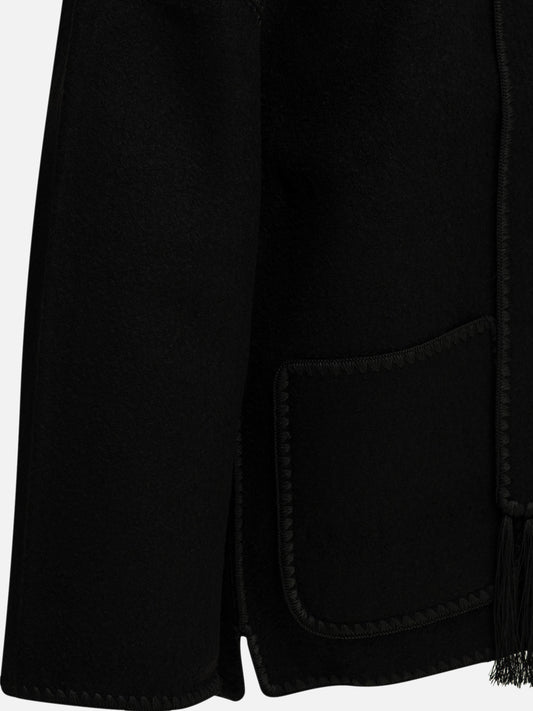 Toteme Short wool coat Black

