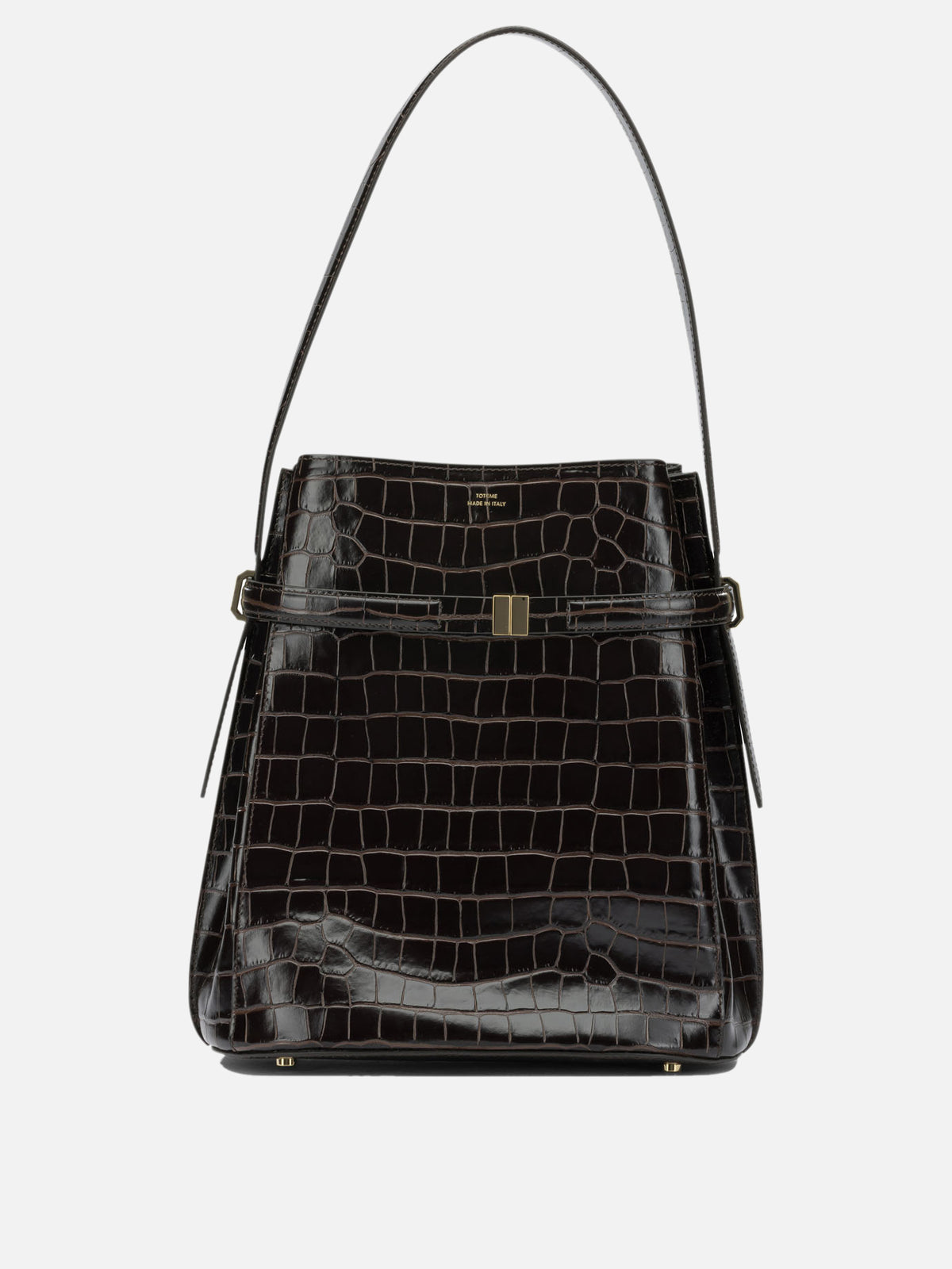Toteme "Belted" Small Shoulder Bag Brown - VIETTI