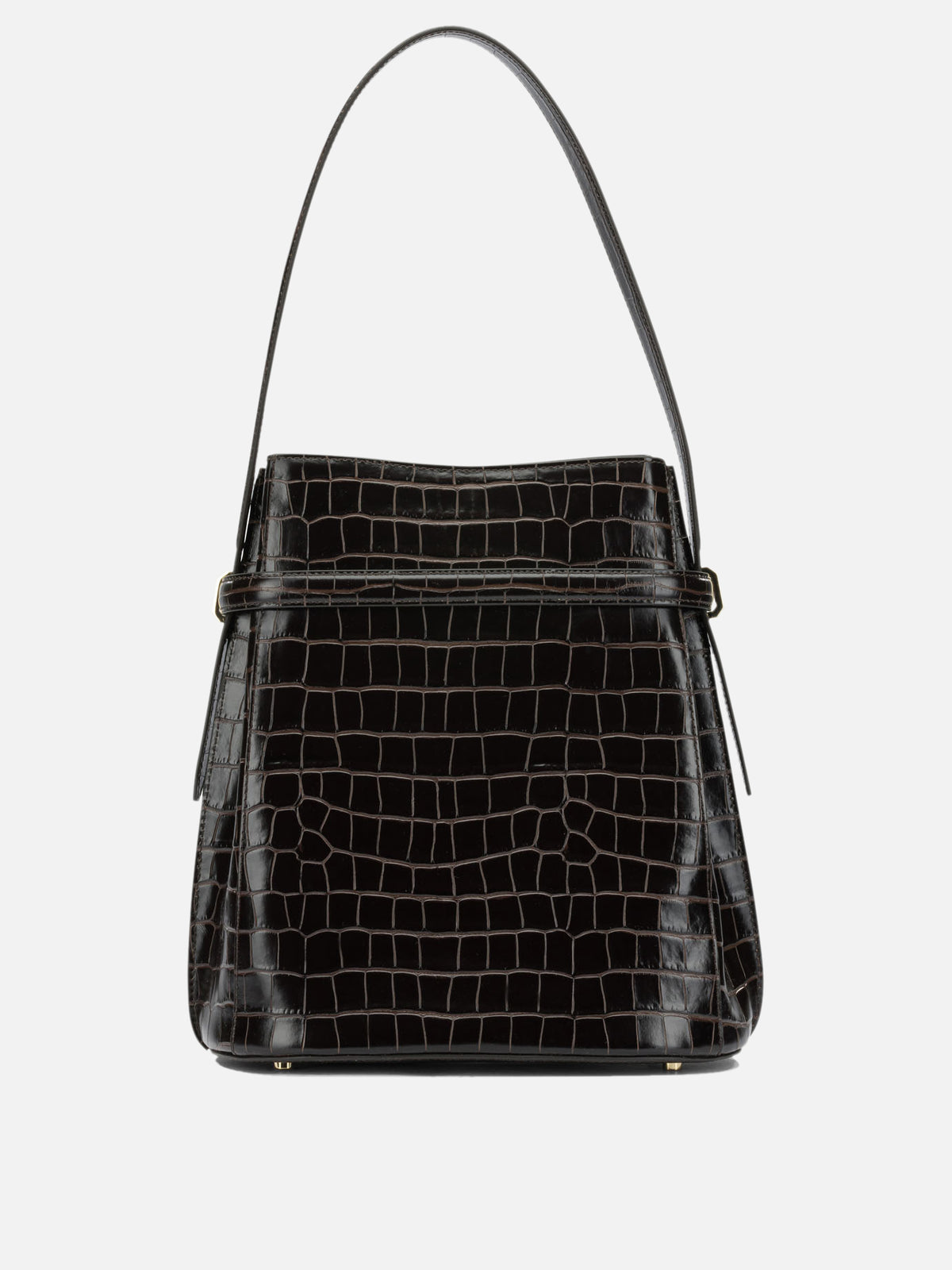 Toteme "Belted" Small Shoulder Bag Brown - VIETTI