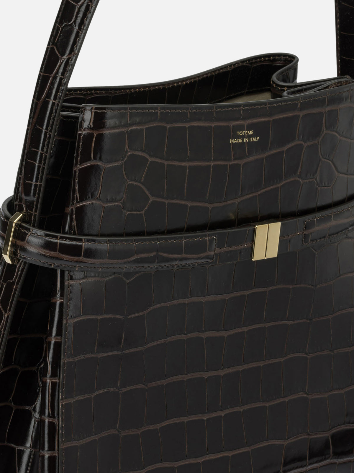 Toteme "Belted" Small Shoulder Bag Brown - VIETTI
