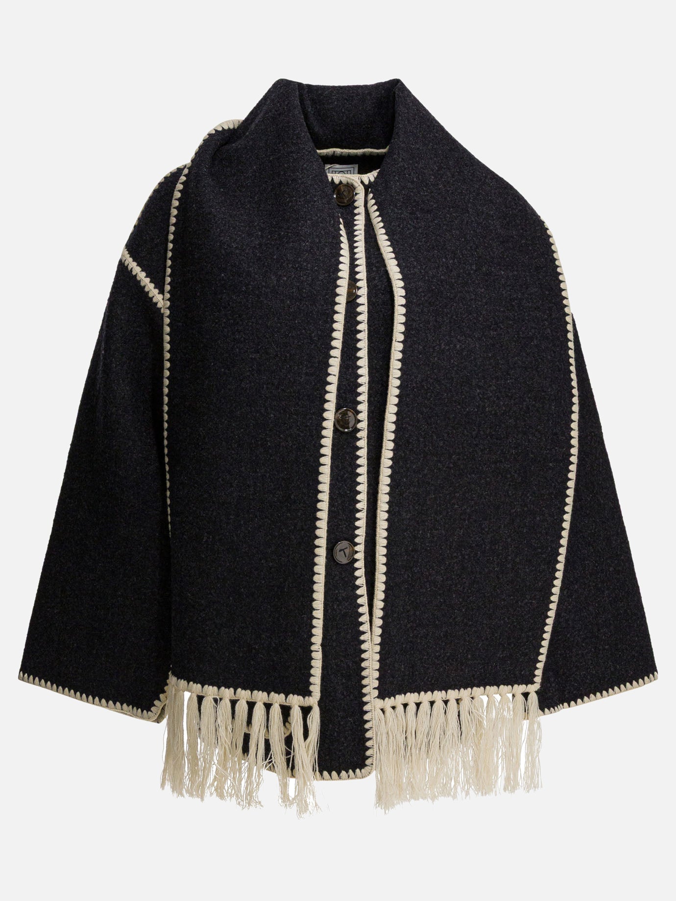 Short coats Solid colour  Grey - Toteme Women | PDP | VIETTI Online Store | thumbnail