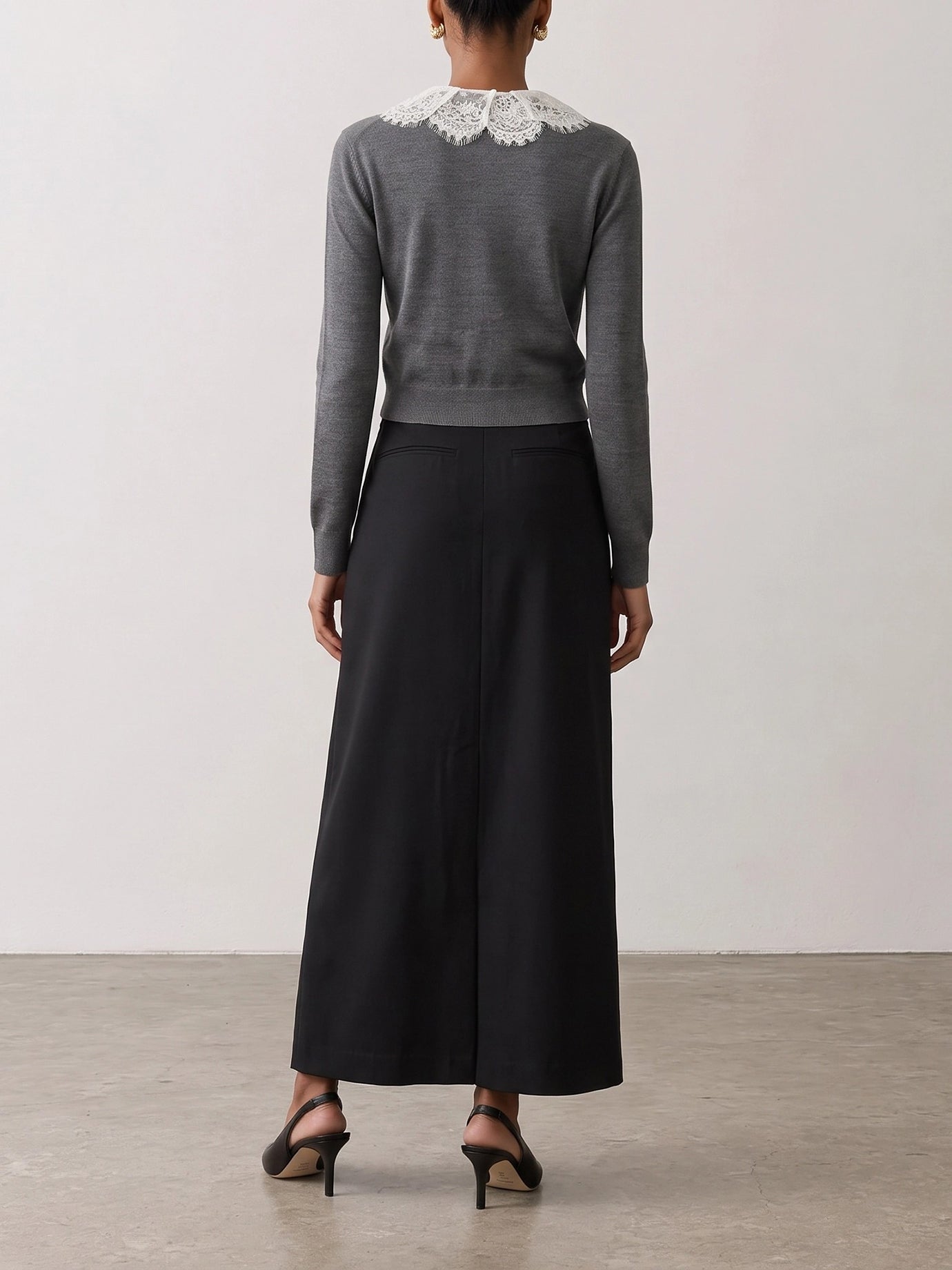 Long skirts Solid colour  Black - Toteme Women | PDP | VIETTI Online Store | thumbnail_3