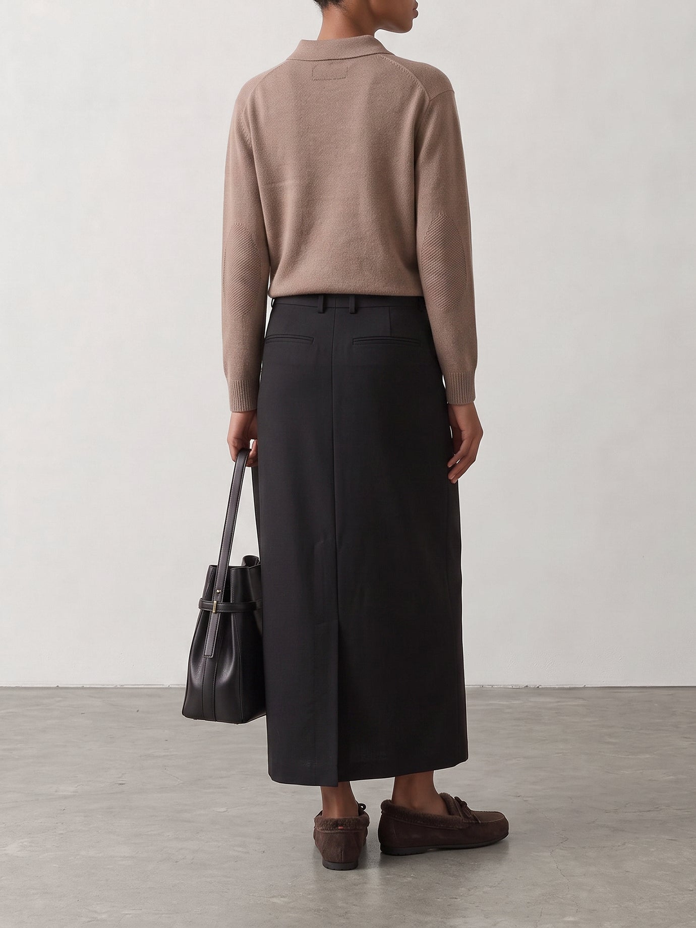 Long skirts Solid colour  Black - Toteme Women | PDP | VIETTI Online Store | thumbnail_3