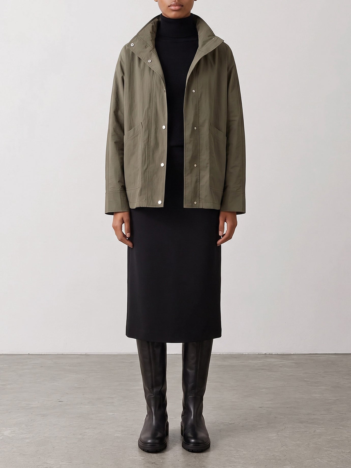 Raincoats & Trench coats Solid colour  Green - Toteme Women | PDP | VIETTI Online Store | Zoom-Modal_2
