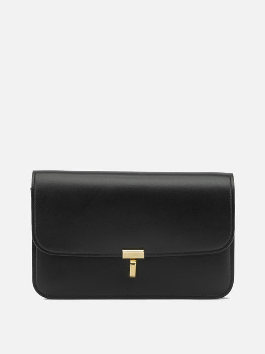 Toteme "T-lock" Small Shoulder Bag Black

