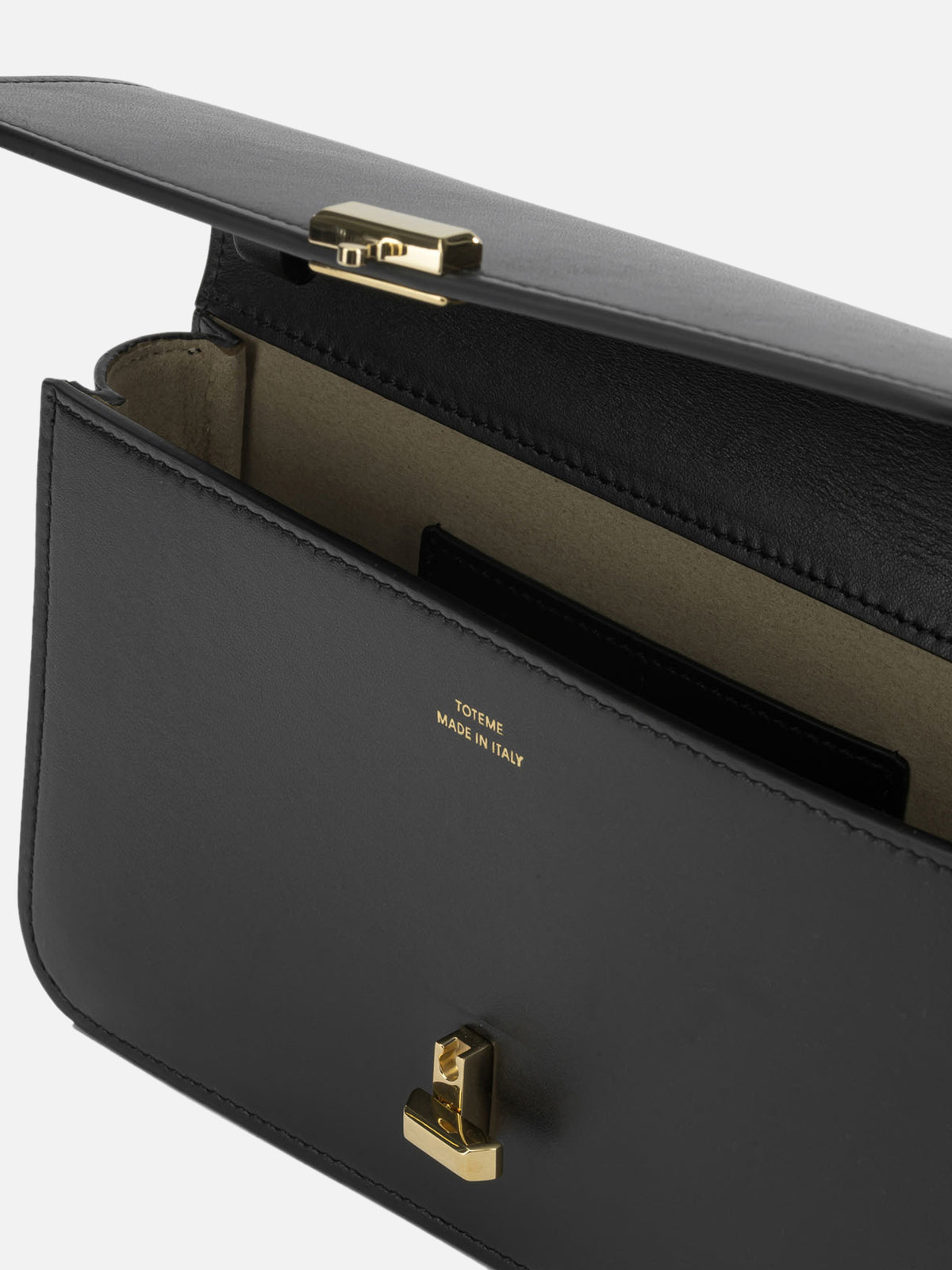 Toteme "T-lock" Small Shoulder Bag Black - VIETTI