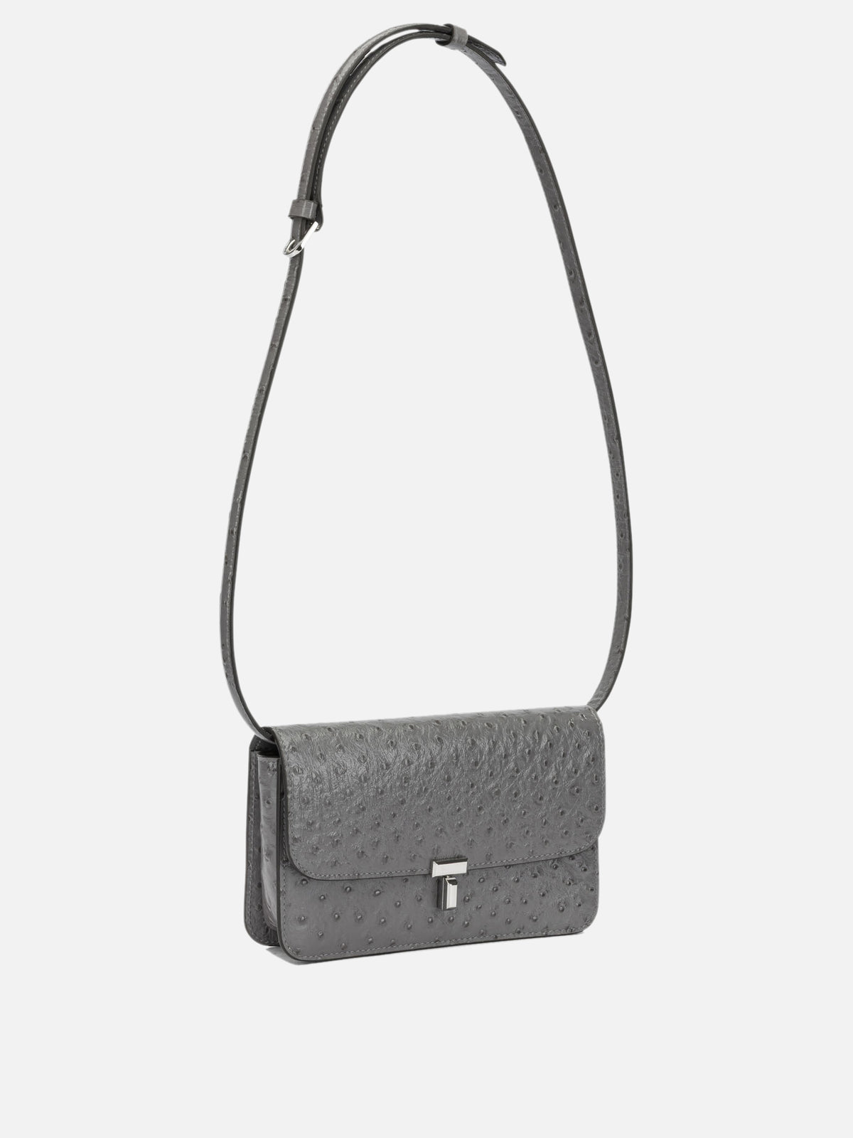 Toteme "T-lock" Small Shoulder Bag Grey - VIETTI