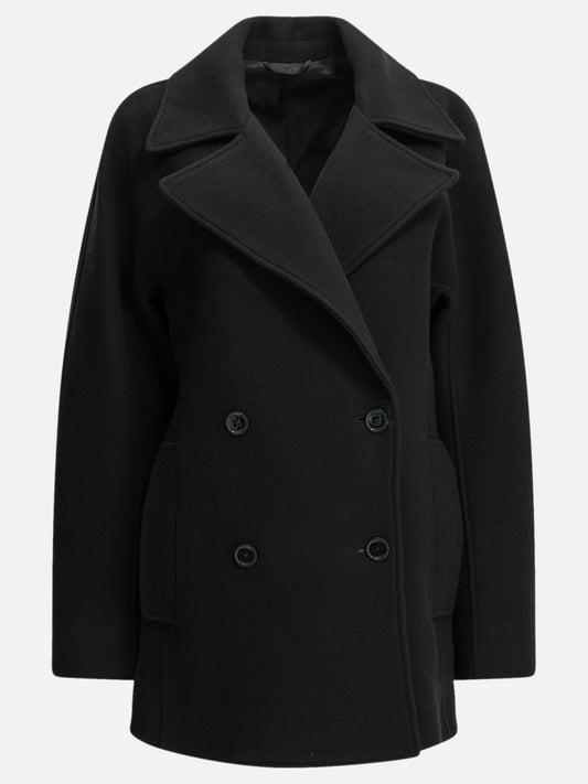 Toteme Short wool coat Black

