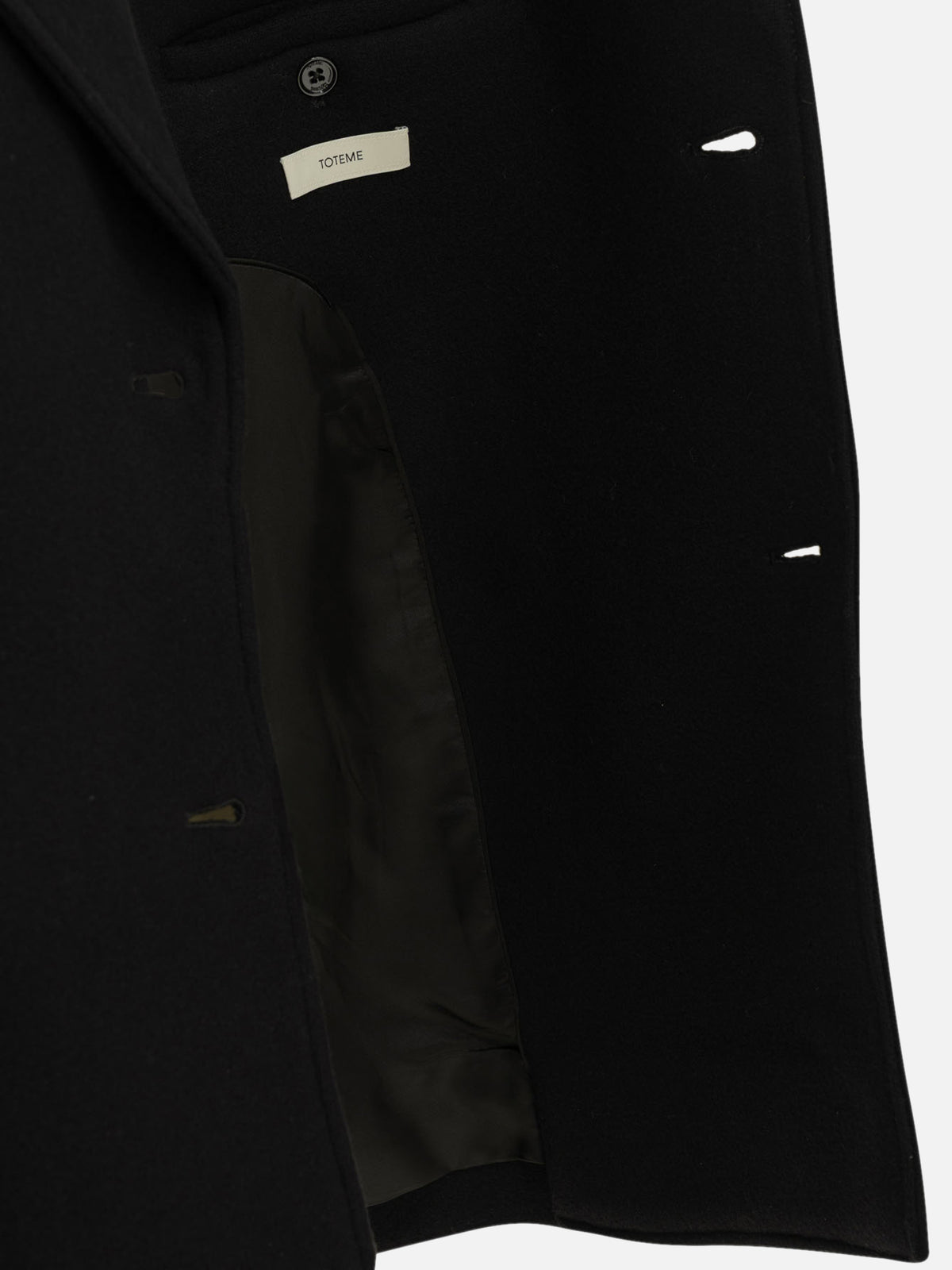 Toteme Short wool coat Black

