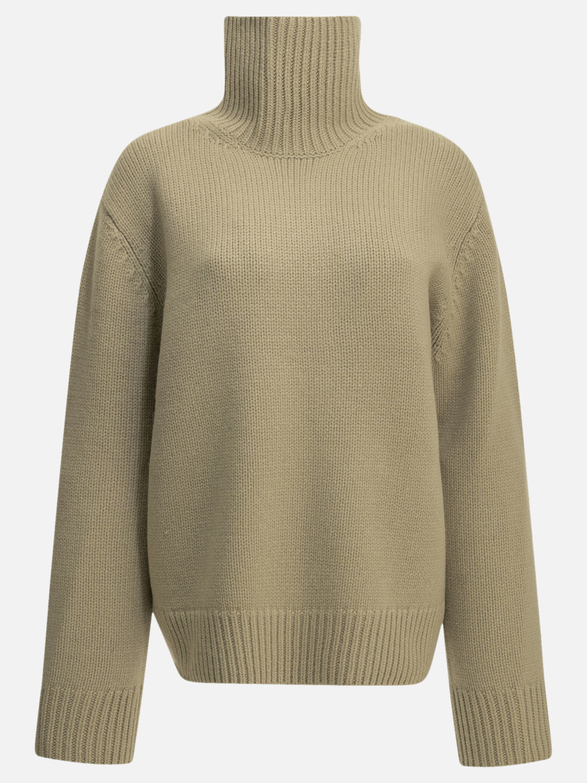 Toteme Wool Turtleneck Sweater Green

