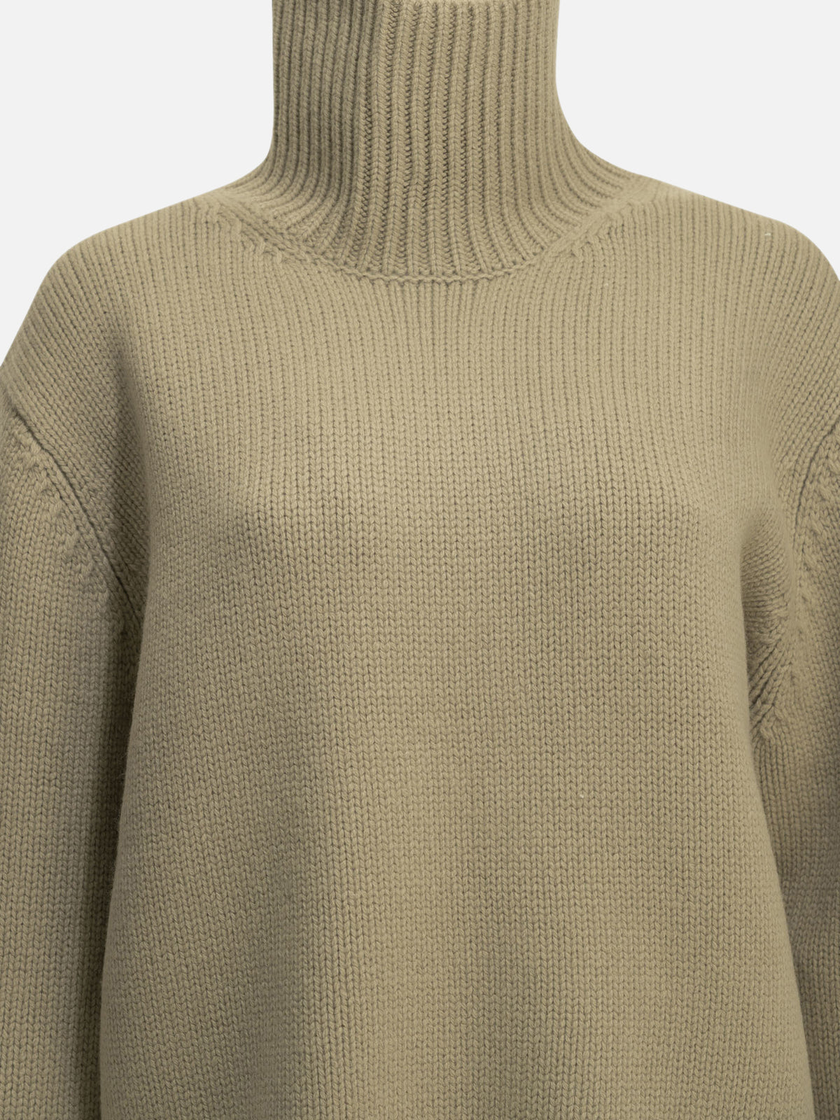 Toteme Wool Turtleneck Sweater Green

