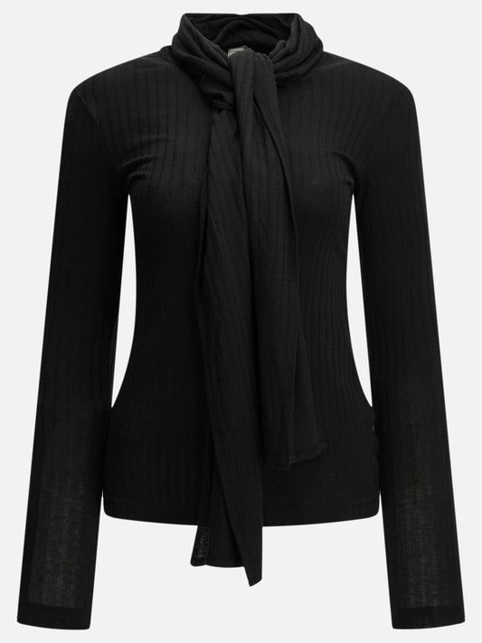 Toteme Cardigan with a bow Black

