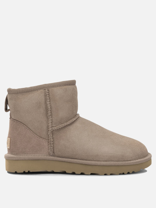 Ugg "Classic Mini II" Pull-On Ankle Boots Beige

