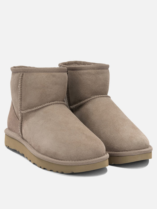 Ugg "Classic Mini II" Pull-On Ankle Boots Beige

