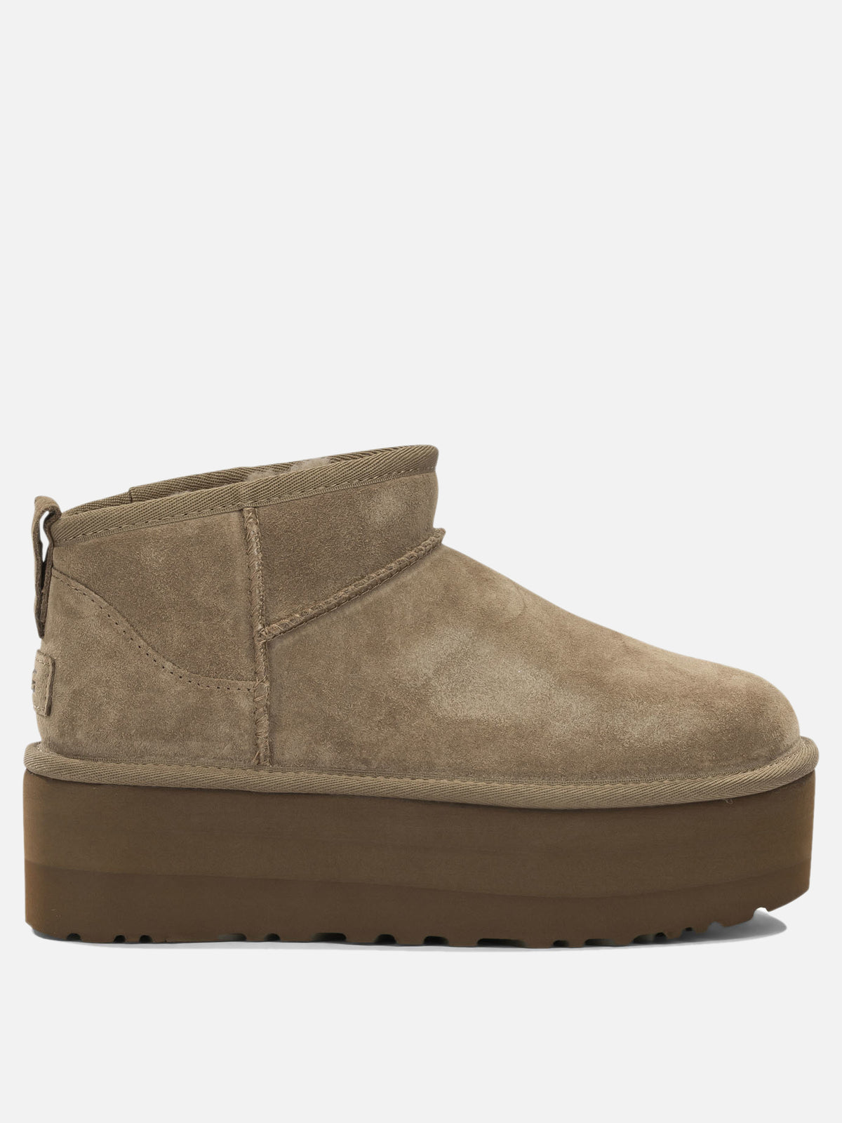 Ugg "Classic Ultra Mini Platform" Pull-On Ankle Boots Brown