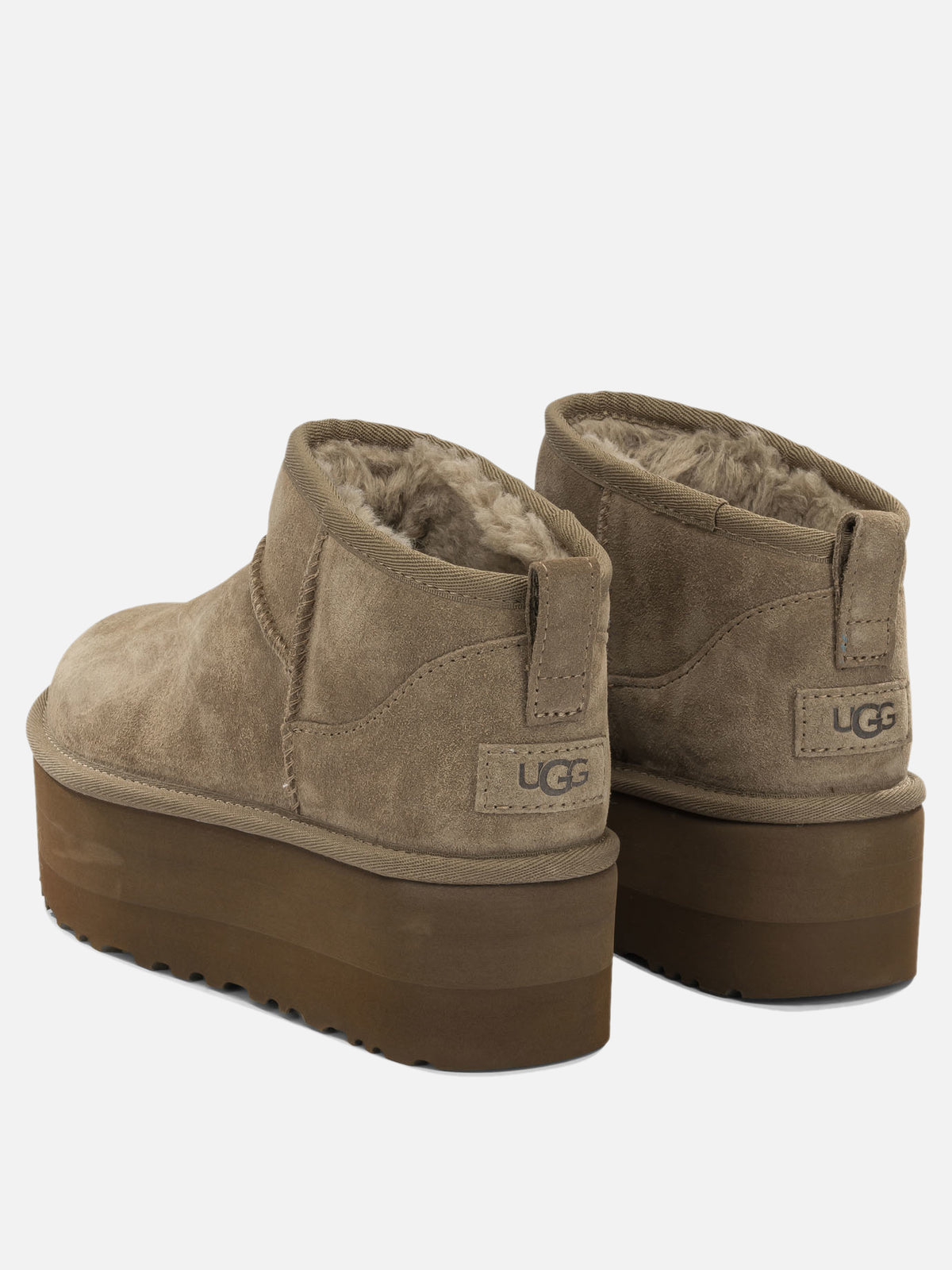 Ugg "Classic Ultra Mini Platform" Pull-On Ankle Boots Brown - VIETTI