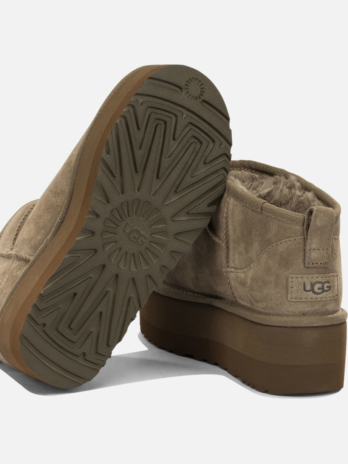 Ugg "Classic Ultra Mini Platform" Pull-On Ankle Boots Brown - VIETTI