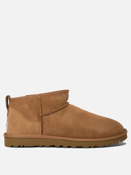 Ugg "Classic Ultra Mini" Pull-On Ankle Boots Brown

