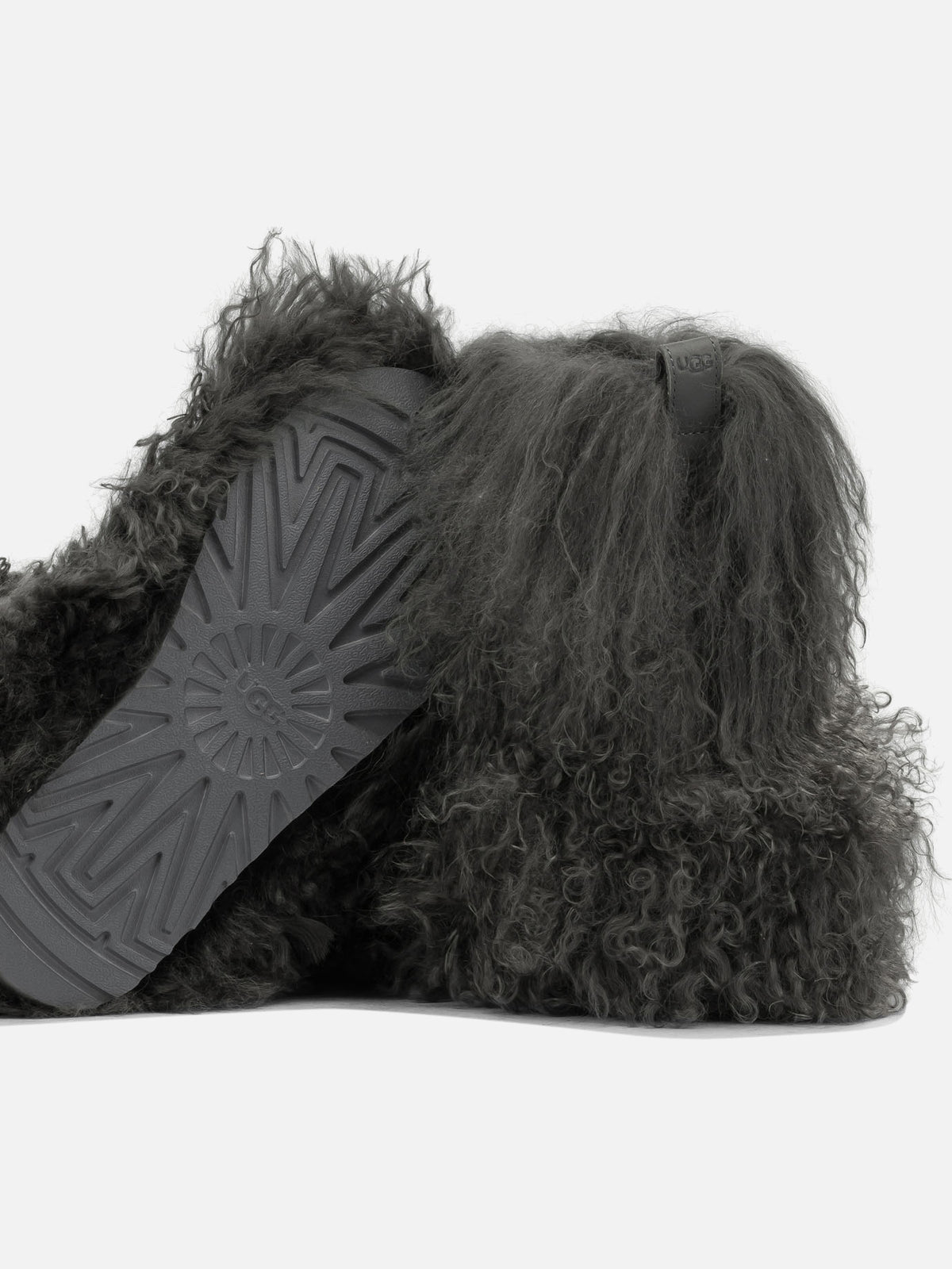 Ugg "Fluff Momma" Pull-On Ankle Boots Grey